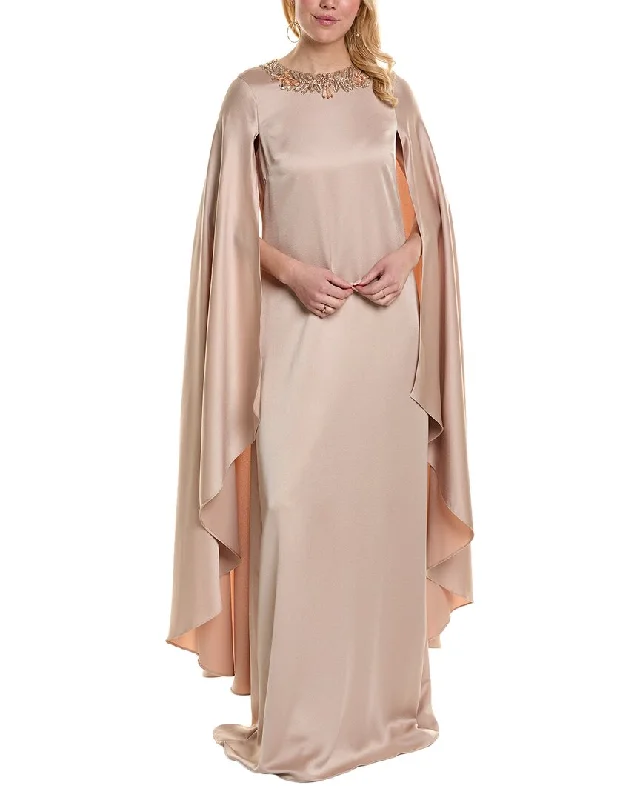Instant Discount Teri Jon by Rickie Freeman Cape Sleeve Gown