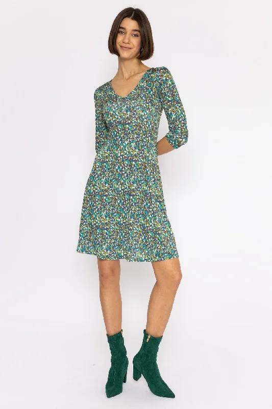 Sale Event Deirdre Dress in Teal Print