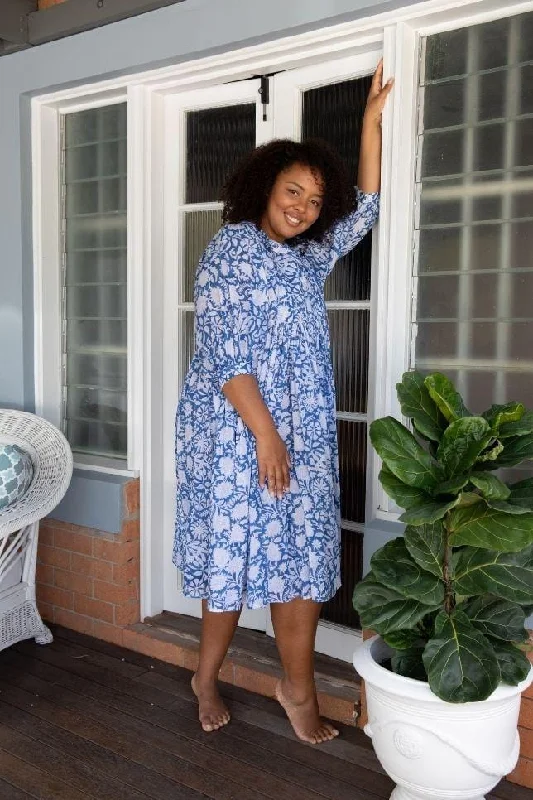 Unmissable Offer Smocked Mini Dress in Blue