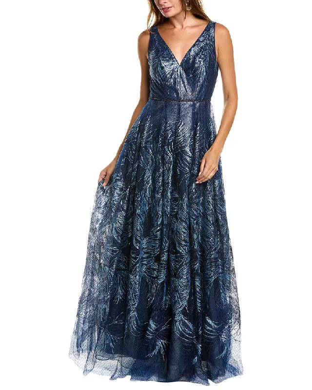 Epic Deals Rene Ruiz V-Neck Aline Gown