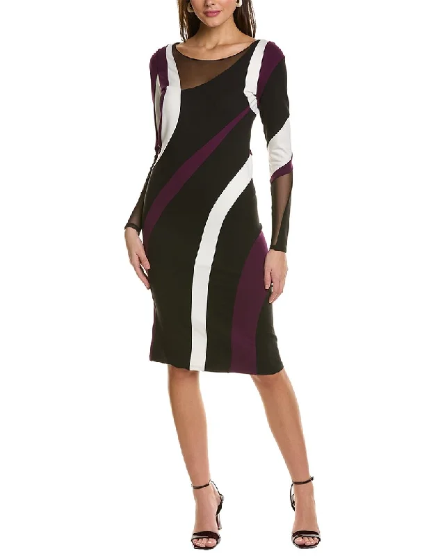 Exclusive Online Offer Donna Karan Spiral Colorblock Sheath Dress