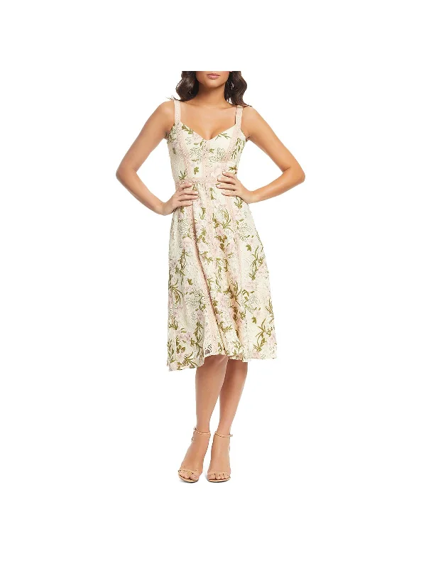 Exclusive Deal Carmen Womens Lace Floral Party Dress