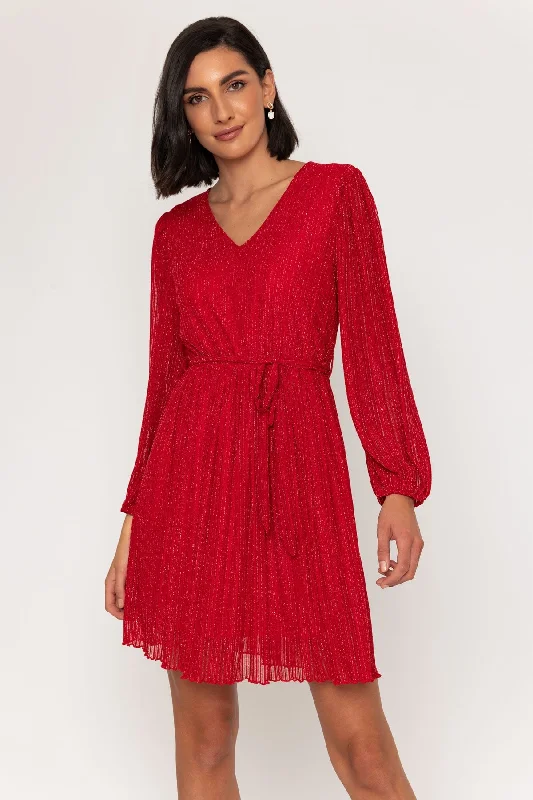 Bargain Prices Long Sleeve Freya Mini Dress in Red