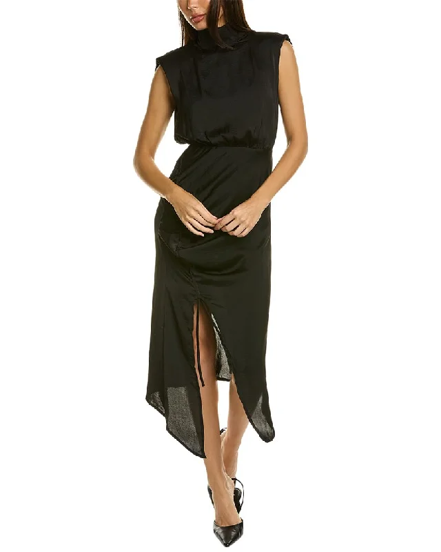 New Markdowns Area Stars Side Ruched Midi Dress