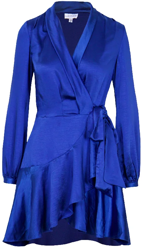 While Supplies Last Adonia Wrap Dress In Blue