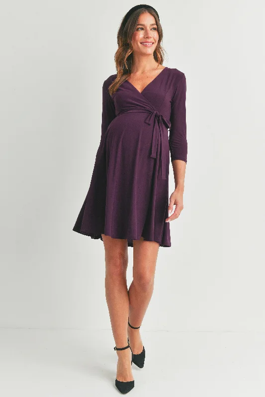 Friends and Family Sale Surplice Wrap Maternity Nursing Dress with Tie