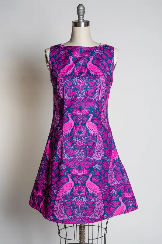 Hurry In Nancy Shift Dress - Peacock Damask, Pink