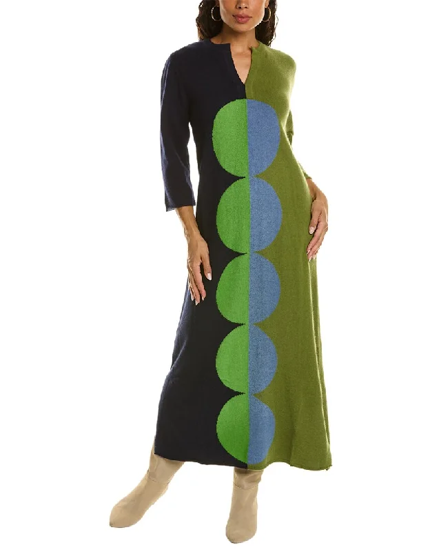 Unmissable Offer Frances Valentine Cozy Abstract Circles Wool-Blend Maxi Dress