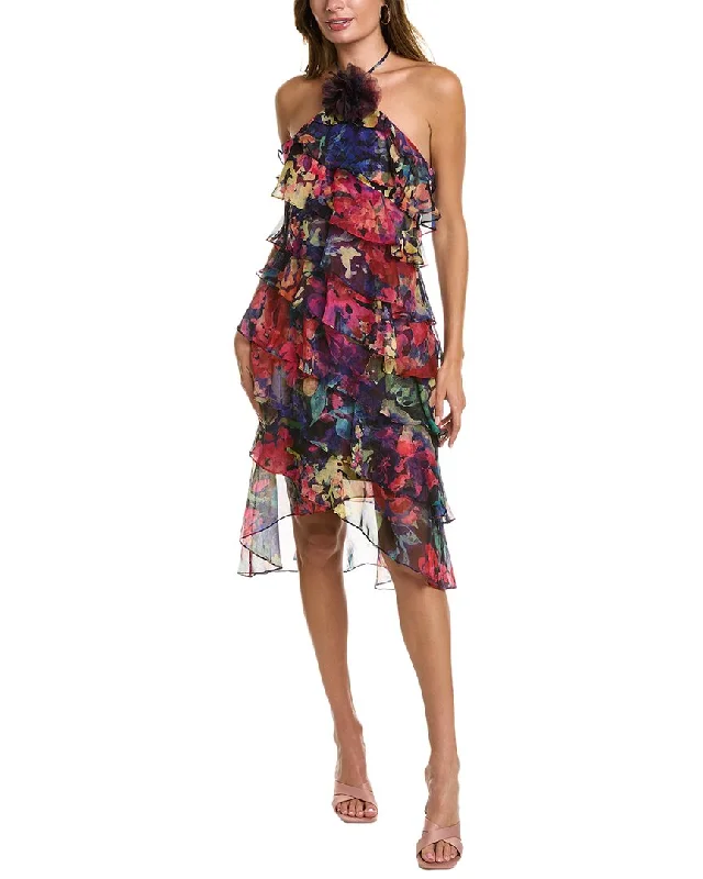 Now or Never Marchesa Notte Printed Dress