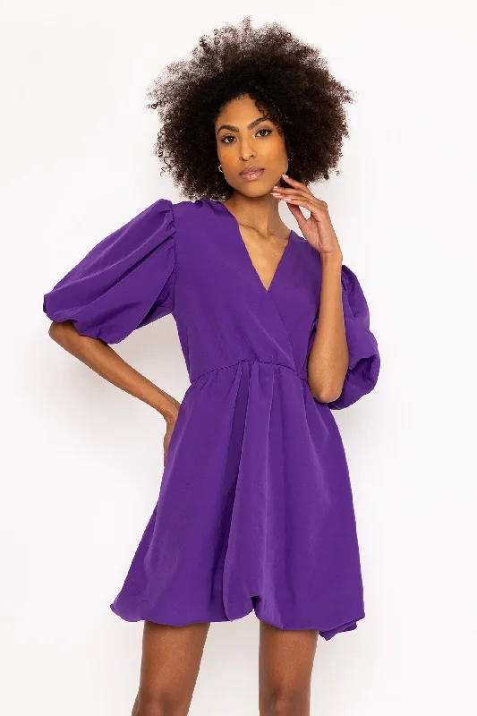 Hurry In Aimee Purple Mini Dress