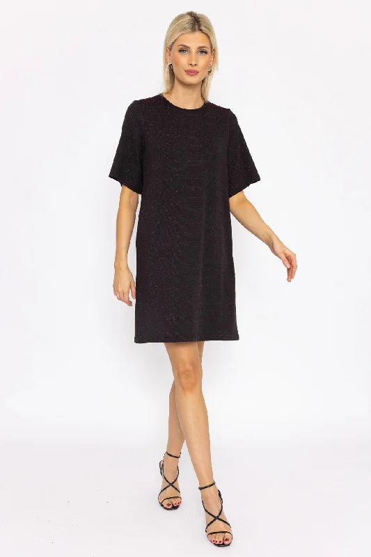 Reduced Prices Kanva Oversized Tee Dress in Pink Lurex