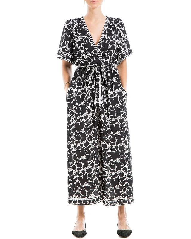 Deal Frenzy Max Studio Poly Crepe Waisted Midi Dress