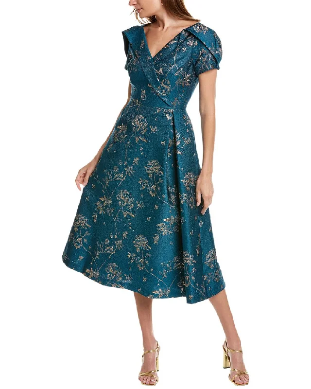Savings Bonanza Teri Jon by Rickie Freeman Jacquard A-Line Dress