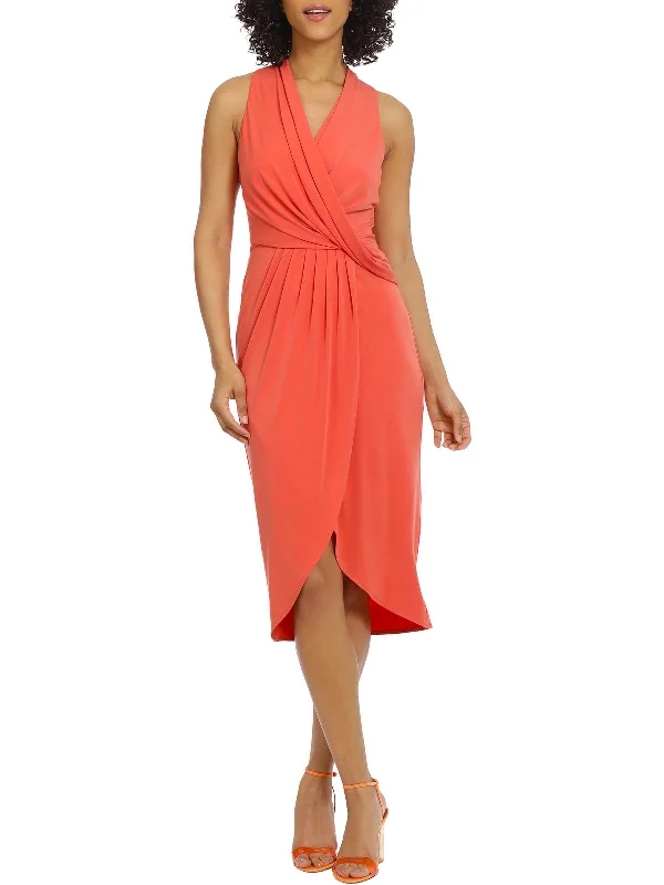 Lowest Price Womens Pleated Long Wrap Dress