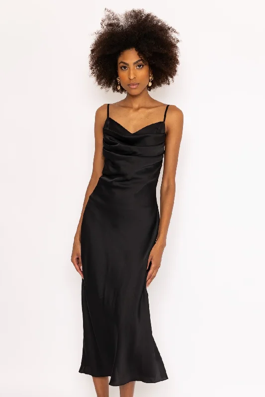 Buy More, Save More Black Sleeveless Samantha Midi Dress