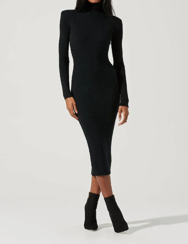 Savings Spectacular Sweater Dress In Black