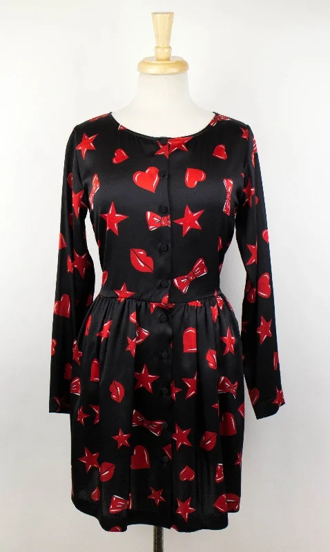 Savings Spectacular MOSCHINO COUTURE X JEREMY SCOTT Women's 'Stars Hearts Bow Ties' Dress
