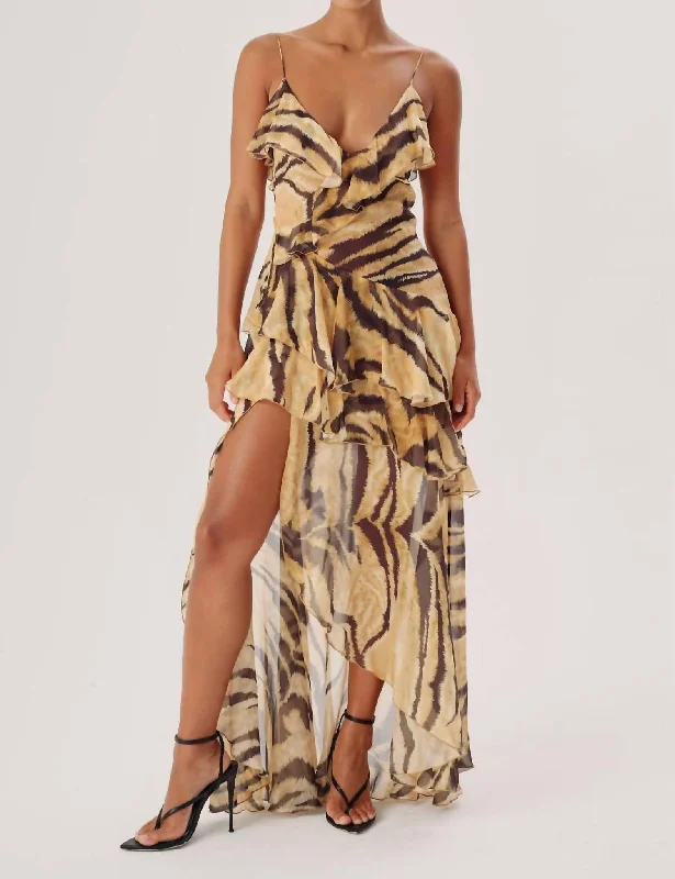 Reduced Prices Alva Dress In Tiger Print