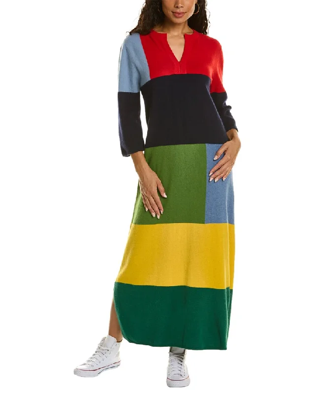 Unbeatable Prices Frances Valentine Colorblocked Wool-Blend Maxi Dress