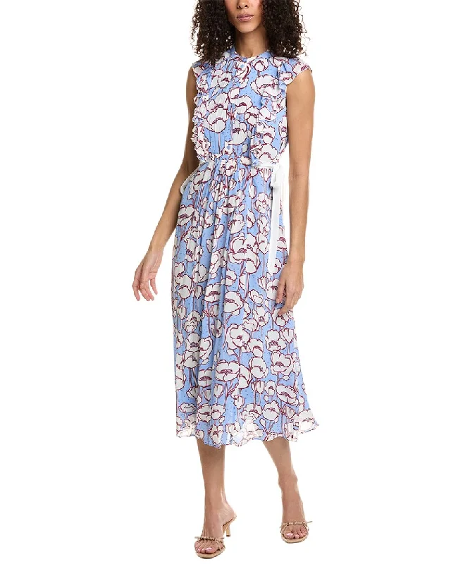 Super Deal Ted Baker Frilled Midi Dress