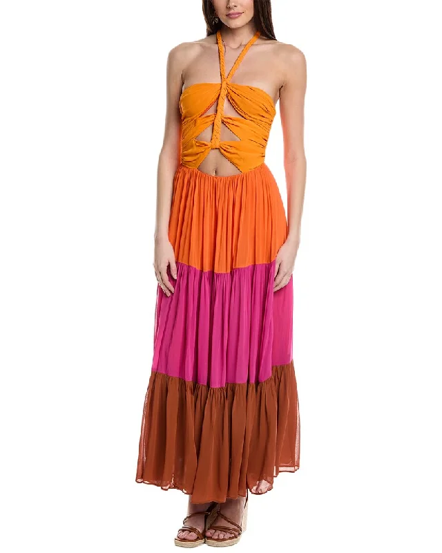Members Only FARM Rio Warm Colorblocking Maxi Dress