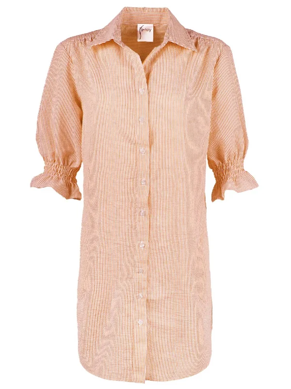 Weekend Special Stripe Miller Gameday Dress In Orange & White