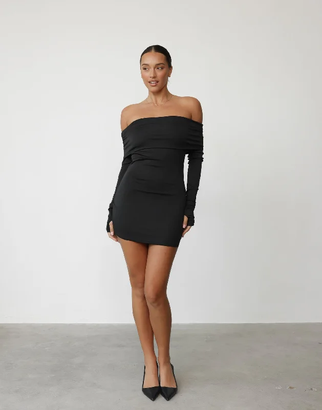 Closeout Isadora Mini Dress (Onyx) - By Lioness