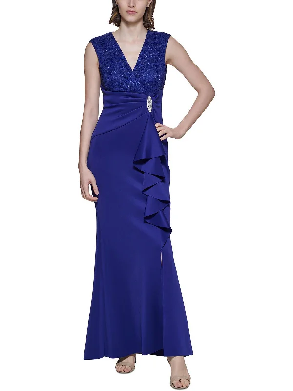 Flash Sale Womens Lace Sleeveless Evening Dress
