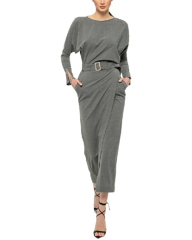Massive Deals BGL Wool-Blend Midi Dress
