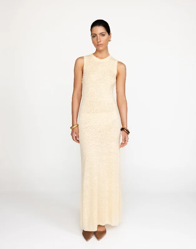 Act Now Ariana Maxi Dress (Lemon)