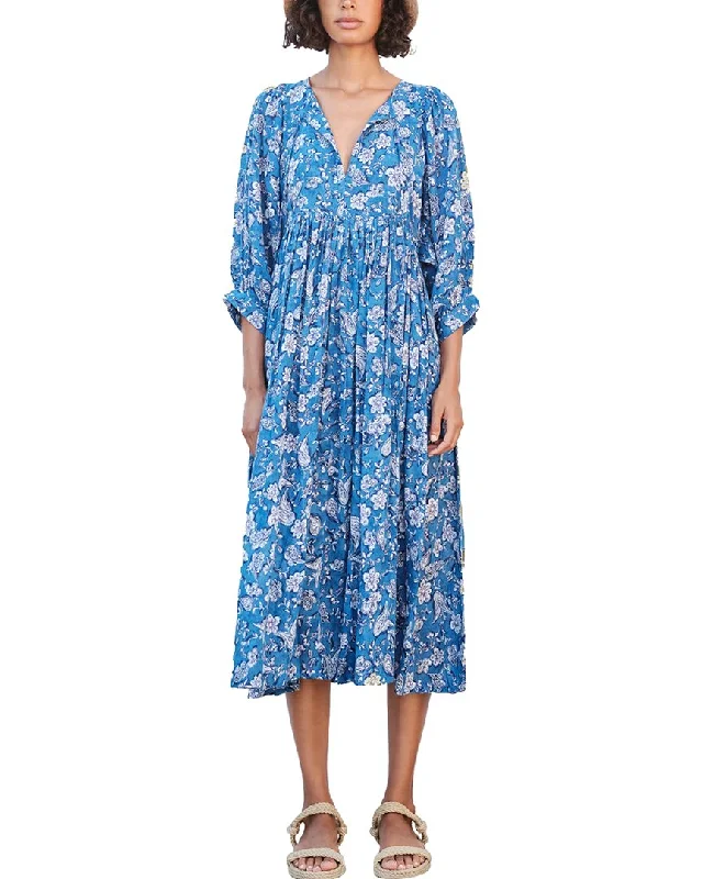 Epic Deals SUNDRY Blouson Sleeve Midi Dress
