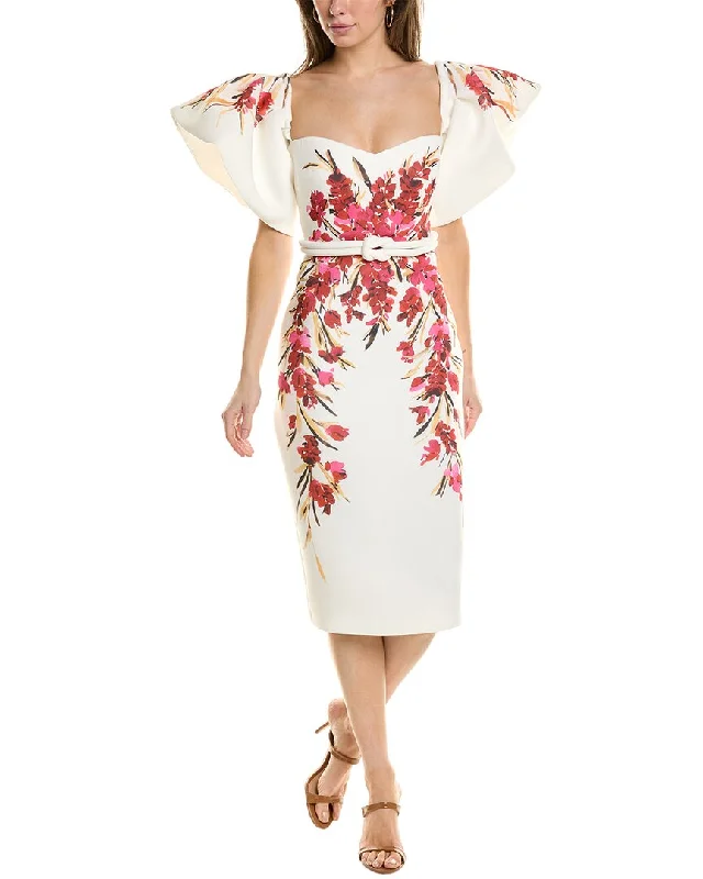 Price Smash Badgley Mischka Scuba Sheath Dress