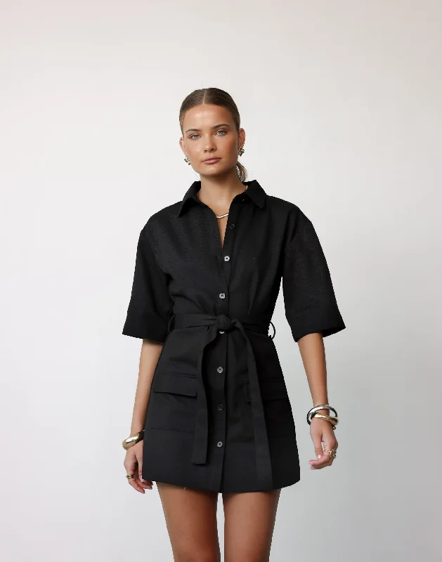 Limited Quantity Roxy Mini Dress (Black)