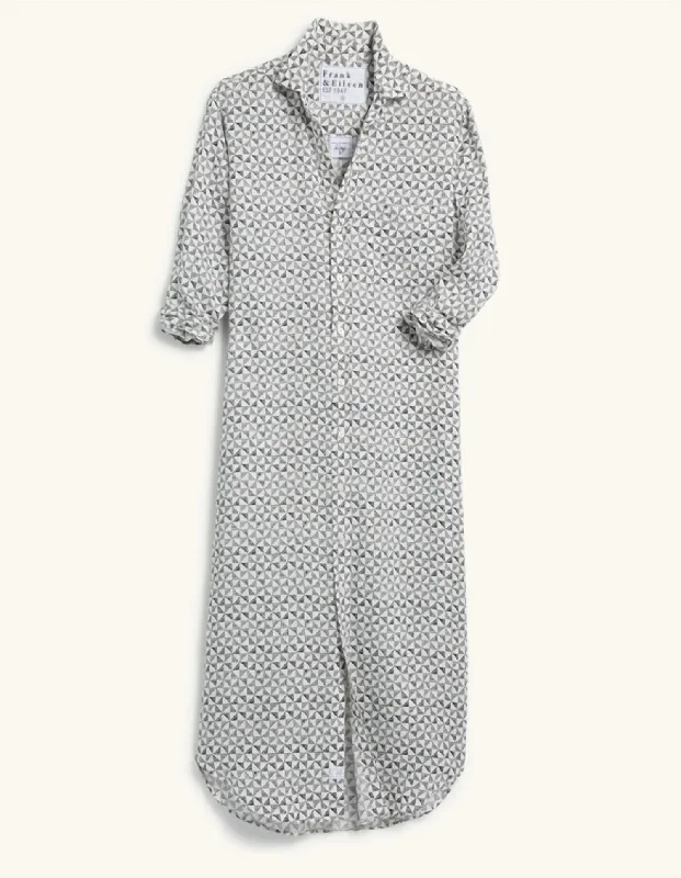 Deal Dash Rory Maxi Shirtdress In Dotted Black