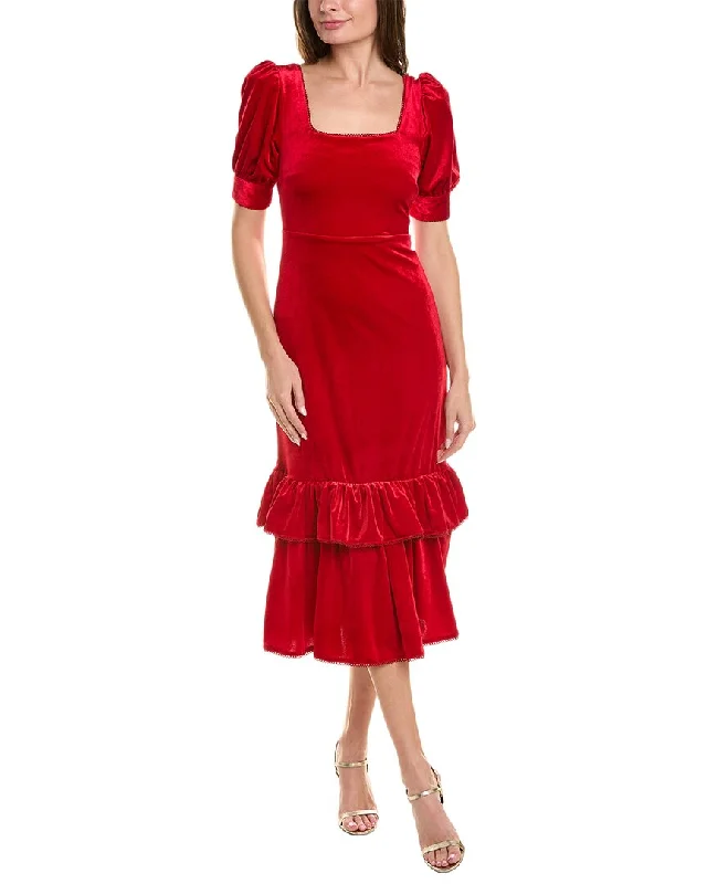 Take Advantage Rachel Parcell Velvet Midi Dress