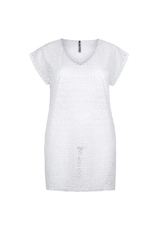 Hurry In Mesh Beach Cover Up White