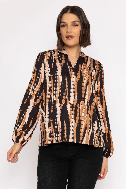 Online Exclusive Long Sleeve Blouse in Animal Print