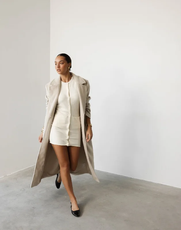 Take Advantage Kourt Mini Dress (Ivory) - By Lioness