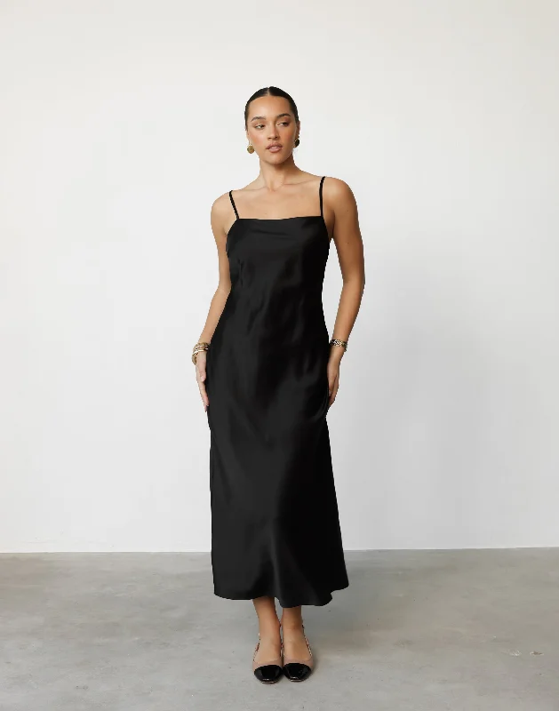 Best Deals Idalia Midi Dress (Black)