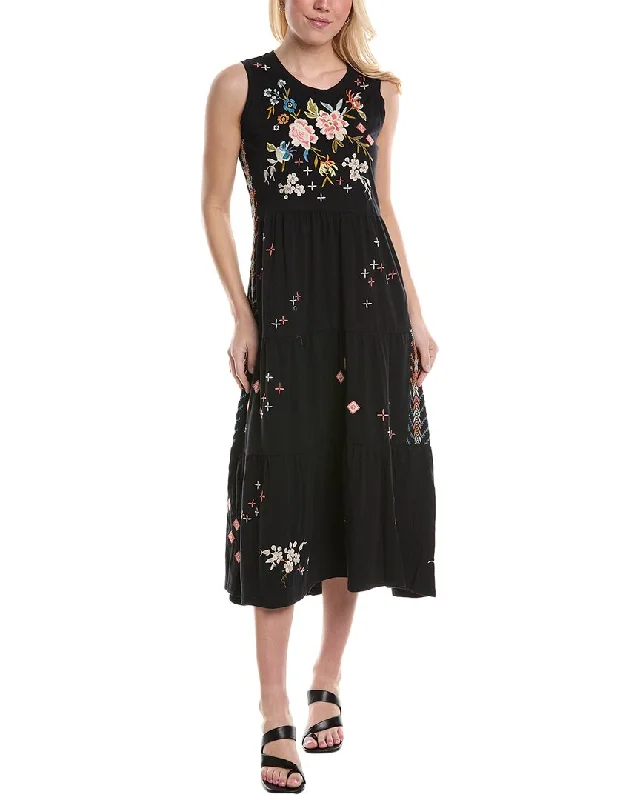 Closeout Sale Johnny Was Ceretti Tiered Maxi Tank Dress