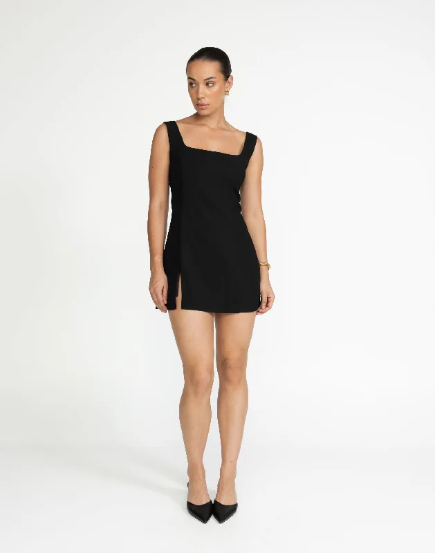 Act Now Doris Mini Dress (Black)