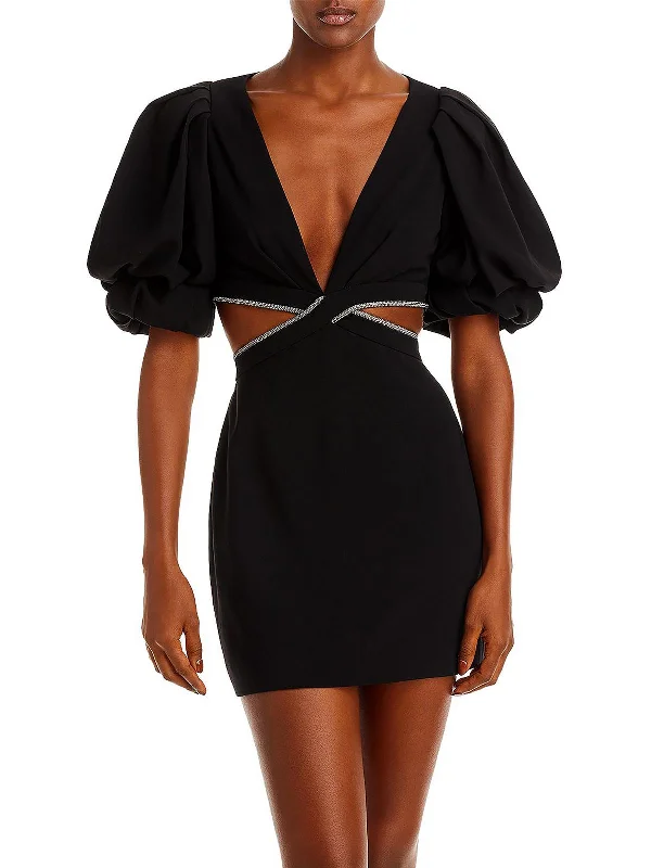 Limited Stock Womens Cut Out Embellished Mini Dress