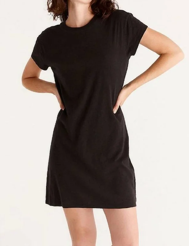 Bargain Prices Modern Crew Slub Tee Dress In Black
