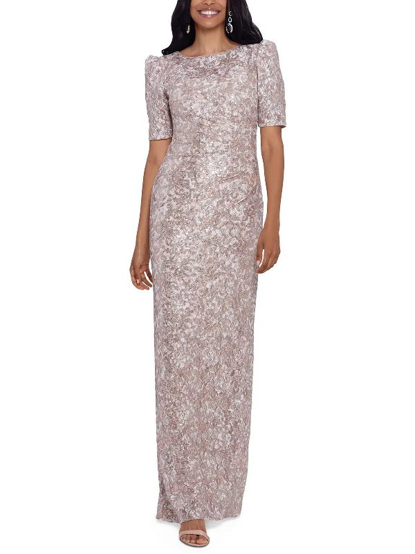 Price Cut Womens Lace Sequined Evening Dress