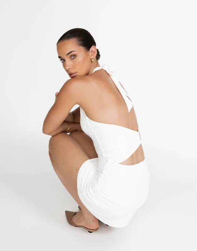 Incredible Offers Speakeasy Mini Dress (White)