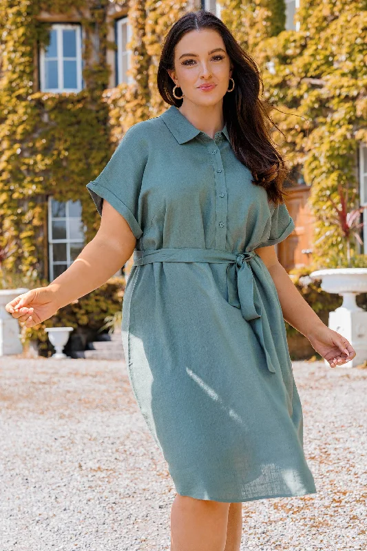 Loyalty Reward Curve - Lailah Shirt Dress in Khaki