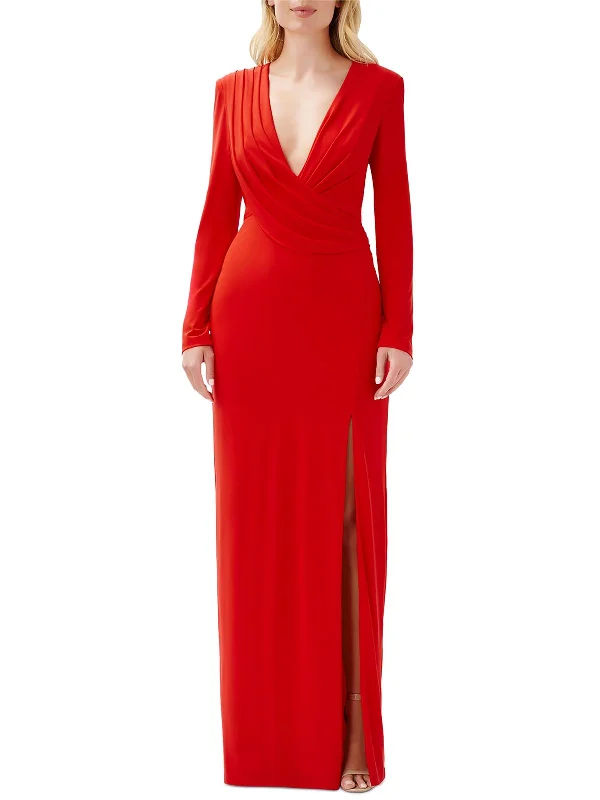 Final Markdown Womens Plunging V Neck Evening Dress
