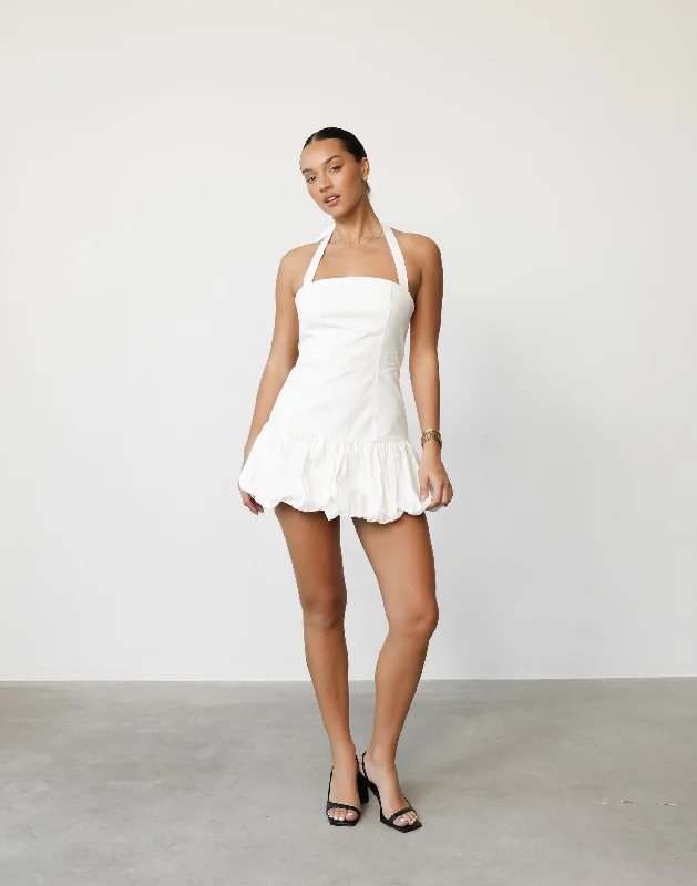 Don’t Miss Out Sofia Mini Dress (Porcelain) - By Lioness
