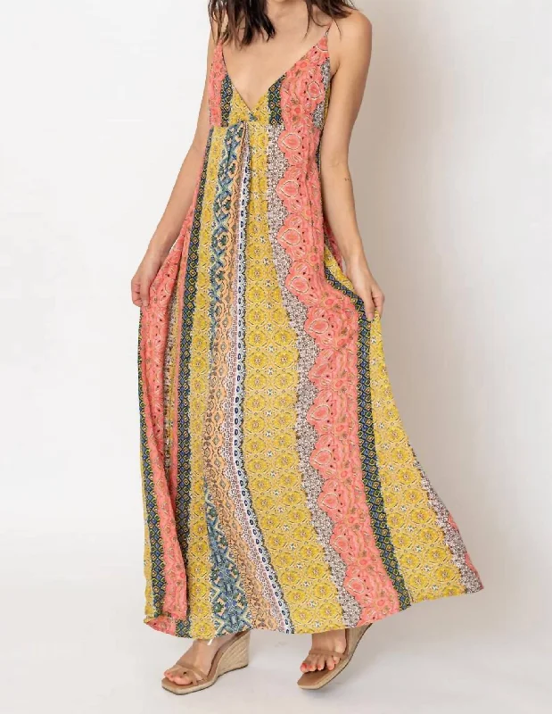 Crazy Deals Sun Kissed Maxi Dress In Multicolor