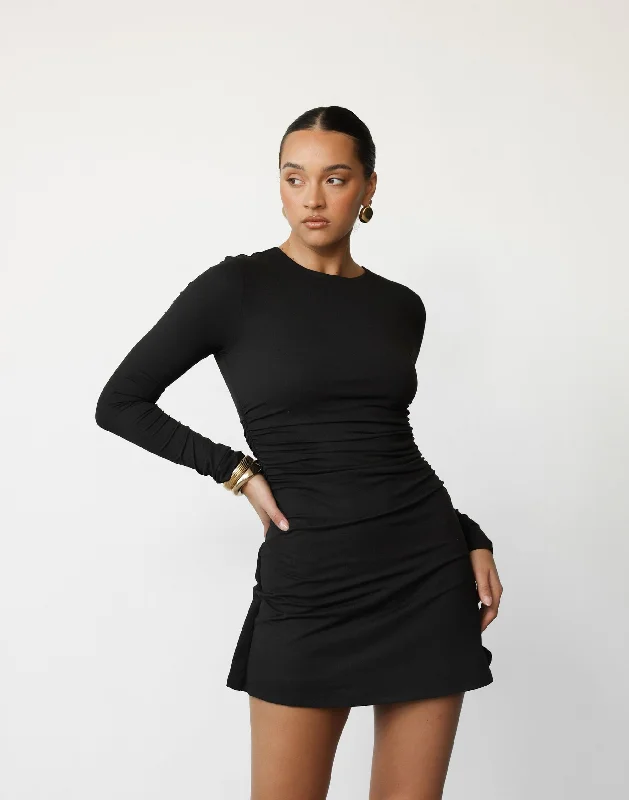 Blowout Sale Manon Mini Dress (Black)